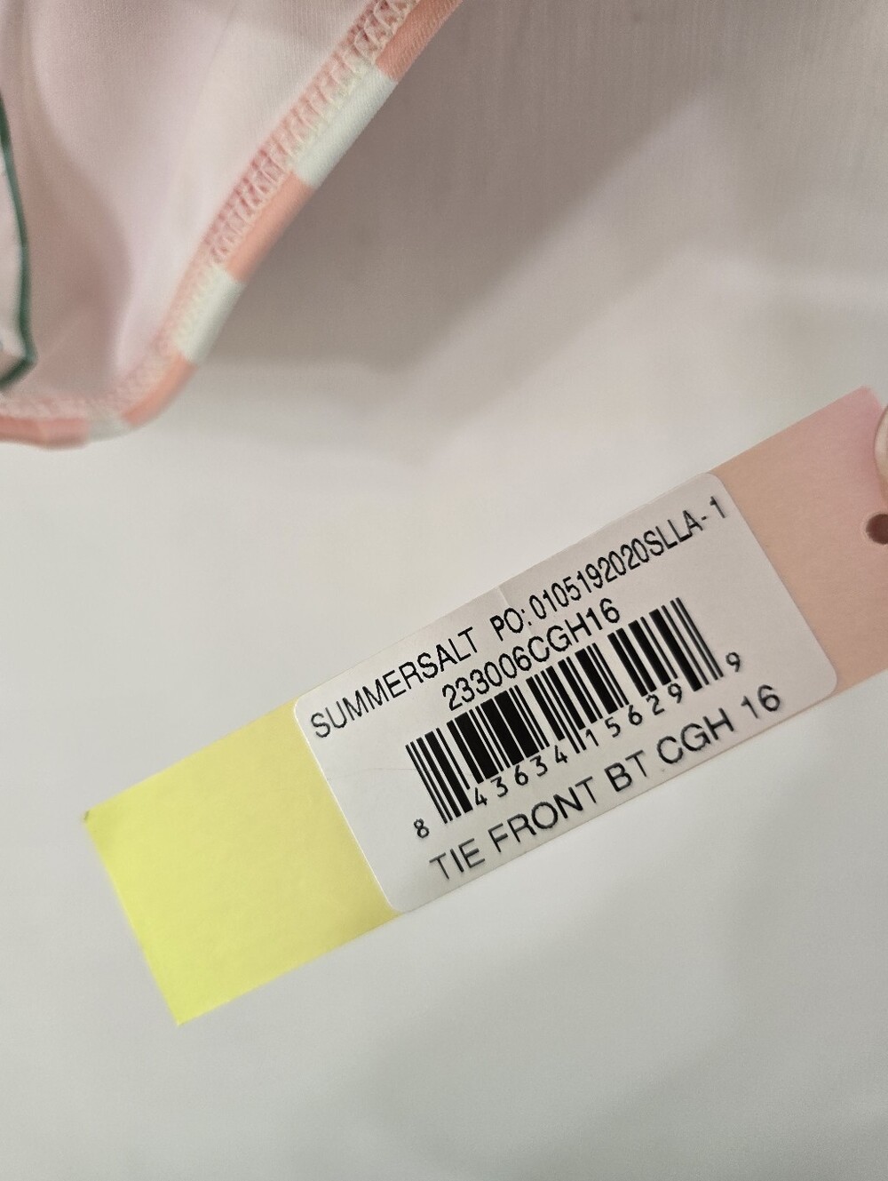 Summersalt The Jetsetter Bikini Bathing Suit Orange Gingham Check Plaid NWT 16 - Picture 6 of 13